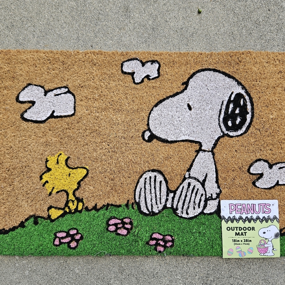 Peanuts Snoopy and Woodstock Outdoor Door Mat